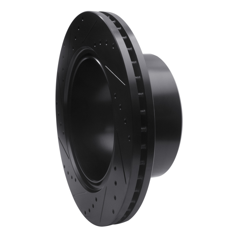 Dodge Ram 3500 Brake Rotor (1) - Rear Right - R1 Concepts - Drilled & Slotted - Black - `09-`25